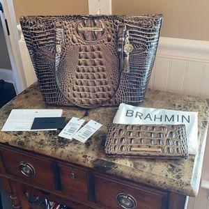 Brahmin Medium Asher Coffee & Ady Wallet